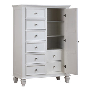 Coaster Sandy Beach Door Chest, White - Traditional - Armoires And  Wardrobes - by Emma Mason