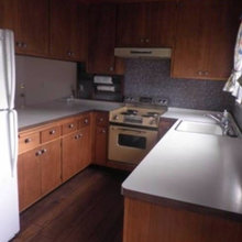 My kitchen, before and after.