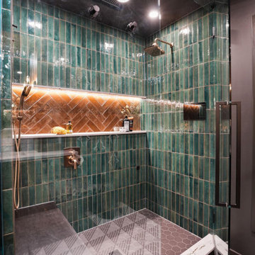 Moody and Dramatic Bathroom Remodel