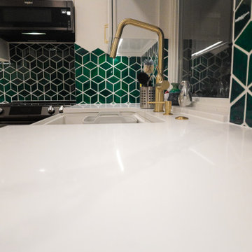 Brooklyn Brownstone Modern Luxury Green Kitchen Remodel
