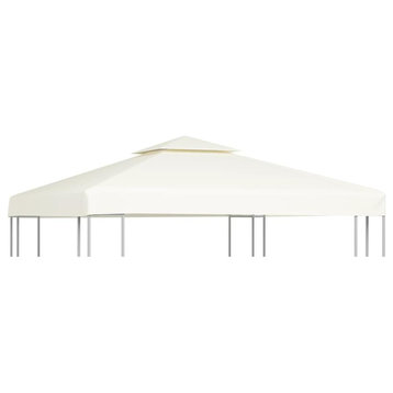 vidaXL Gazebo Cover Canopy Replacement 9.14 oz/yd² Cream White 10'x10', 40874
