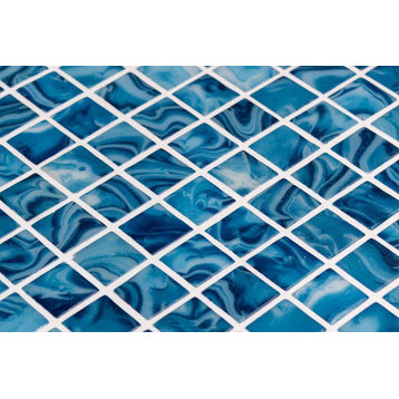 Mosaic Glass Tile The Reef Series For Swimming Pool Wet Area & More, Beach Blue