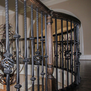 Project #45 | Curved Oak & Wrought Iron Staircase