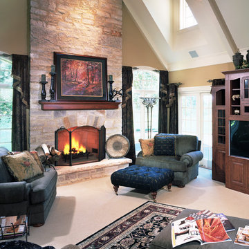 Fireplaces using Buechel Stone