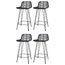 Rattan Bali Bar Stools, Black, Set of 4