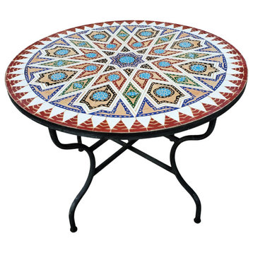 40" Chelhawiya Multi-Color Mosaic Table
