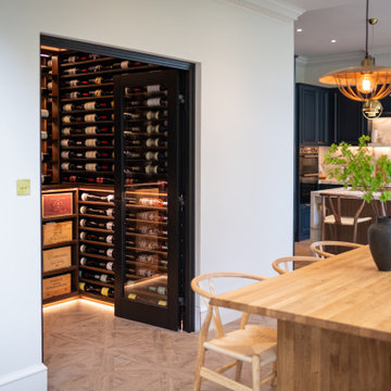A Redwood Kitchen Wine Room