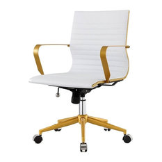 50 Most Por Gold Office Chairs For 2018 Houzz Meelano Otis Office Chair Luxe White Chairs