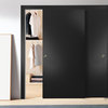 Closet Bypass Doors 60 x 80 & Hardware | Planum 0010 Black Matte | Hardware