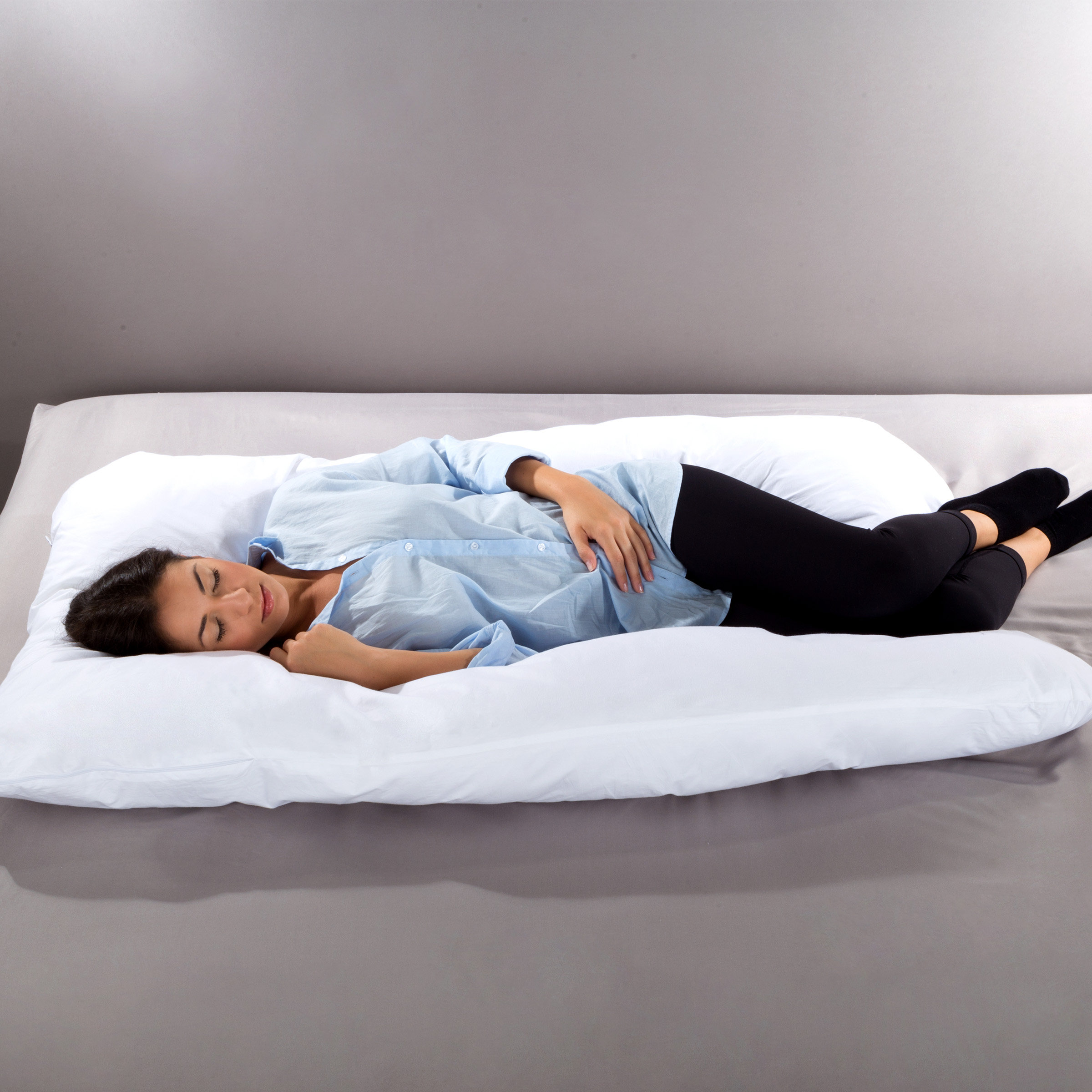 Full Body Pillow 7 In 1 Pillow With Removable Cover Comfortable U Shap Modern Bed Pillows by Trademark Global Houzz