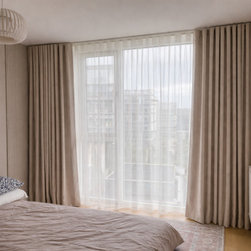Cotton curtains in a wave system - Curtains