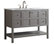 Florence 48" Single Bathroom Vanity in Gray with White Carrara Marble Top
