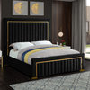 Dolce Velvet Upholstered Bed, Black, King