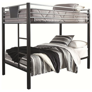 Ashley Furniture Dinsmore Twin over Twin Bunk Bed in Black and Gray