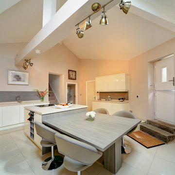 Gloss Ivory Kitchen Installed in Stalybridge, Tameside