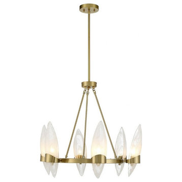 6 Light Chandelier In Modern Style-24 Inches Tall and 27 Inches Wide