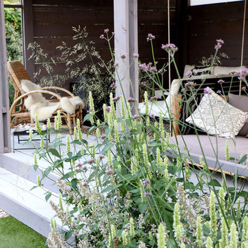 Romantic garden with veranda
