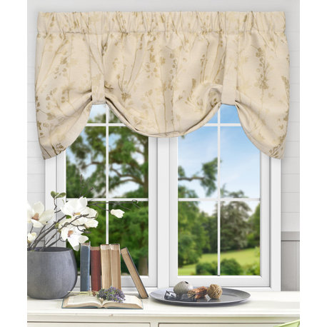 Meadow 50" x 22" Tie-up Valance, Linen