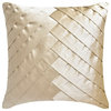 Designer Ivory Satin Queen 74"x18" Bed Runner, Pintucks, Textured Glazed Satin
