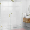 78"x65.25" Frameless Shower Door Wall Hinge, Satin Brass