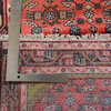 Consigned, Authentic Persian Hamadan Rug, Red/Blue, 3'4"x4'4"