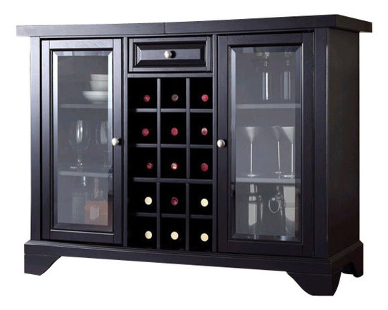 Lafayette Sliding Top Bar Cabinet Transitional Wine And Crosley Lafayette Sliding Top Bar Cabinet In Black