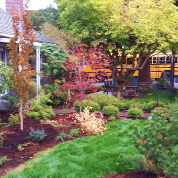 Lincoln Landscape Makeover with pervious patios
