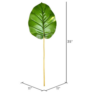 35" Artificial Green Pothos Leaf, 6 per Bag , 35"