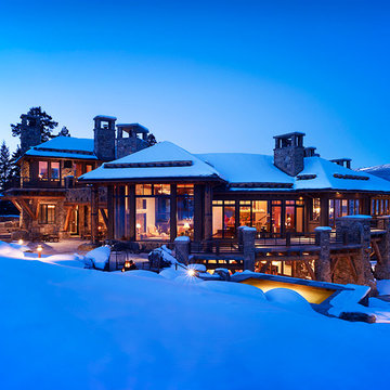 Mountaintop Modern Log Estate