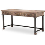 AICO/Michael Amini - AICO Michael Amini Kathy Ireland Crossings Writing Desk - Spread out your workspace with the Crossings Writing Desk. Rusic with an industrial flair, this set is perfect for projects, writing, or business at home.
