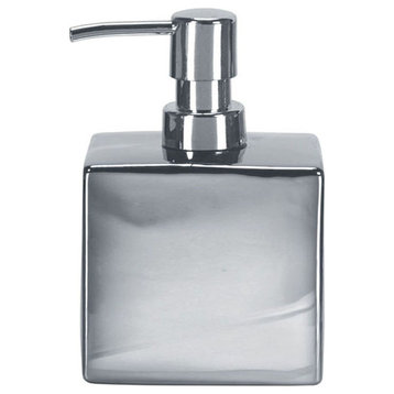 Elegant Silver Bathroom Accessories Set, Soap Dispenser
