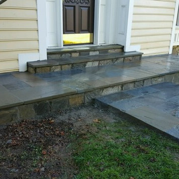 Flagstone Walkway in North Potomac MD, New Stoop & Steps Added