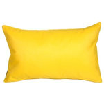 Pillow Decor Ltd. - Pillow Decor - Sunbrella Solid Color Outdoor Pillow, Sunflower Yellow, 12" X 20" - These pillows are made with renowned Sunbrella outdoor fabric. Adds a lush touch to your outdoor decor. Mix and match with other pillows in this series, fantastic stripes & solids in fresh, happy colors! *Pillow dimensions always refer to the pillow cover's width and length while lying flat unstuffed and are rounded up to the nearest whole inch.