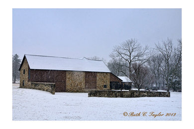 Stone Barn in Winter, New Hope, PA