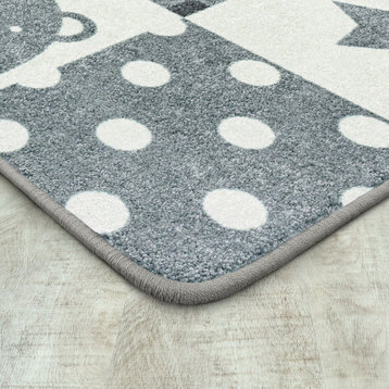 Patchwork Boy 3'10" x 5'4" area rug in color Cloudy