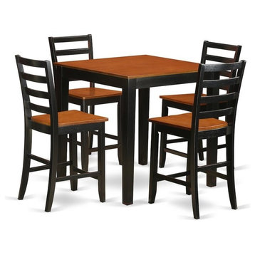 5-Piece Counter Height Pub Set, Counter Height Table And 4 Kitchen Dining Chairs