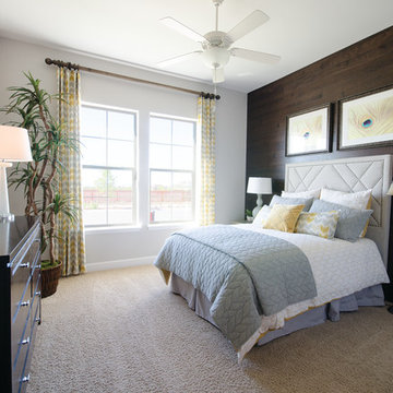 Master bedroom bathed in sunlight thanks to vinyl windows