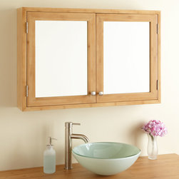 36" LUSKY BAMBOO MEDICINE CABINET - Bathroom Mirrors