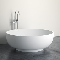 NOTION STONE RESIN SOLID SURFACE FREESTANDING ROUND BATH 1500 - Products