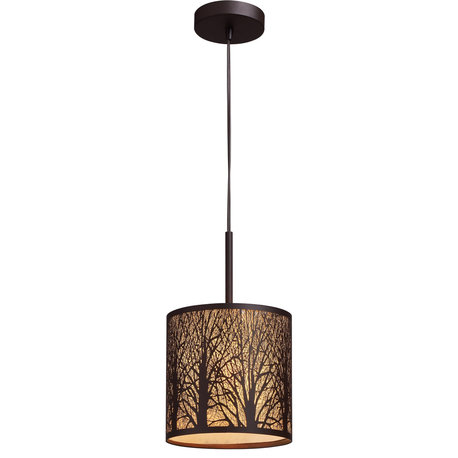 Woodland Sunrise 1 Light Mini Pendant, Incandescent