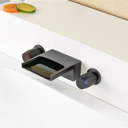 Mina Dark Oil Rubbed Bronze Wall Mounted Faucet - Bathroom Sink Faucets
