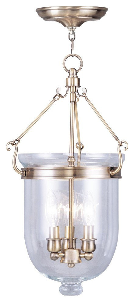 Livex Lighting 5063-01 Jefferson - Three Light Chain Hanging Lantern