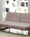 Contemporary Brown Futon Sofa Adjustable Arm Converts Into Bed