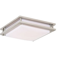 Flush Mounts 1 Light Fixtures With Satin Nickel Finish Plastic LED 12" 22 Watts