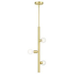 Livex Lighting - Livex Lighting Bannister, 3 Light Pendant, Satin Brass Finish, Antique Brass - Simplicity and attention to detail are the key eleBannister 3 Light Pe Satin BrassUL: Suitable for damp locations Energy Star Qualified: n/a ADA Certified: n/a  *Number of Lights: 3-*Wattage:60w Medium Base bulb(s) *Bulb Included:No *Bulb Type:Medium Base *Finish Type:Satin Brass