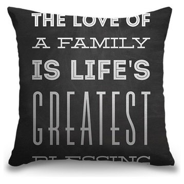 "Family Quotes - Love Of A Family" Outdoor Throw Pillow 18"x18"