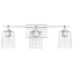 Capital Lighting - Greyson Three Light Vanity, Chrome - 3 light vanity with Chrome finish and clear seeded glass.