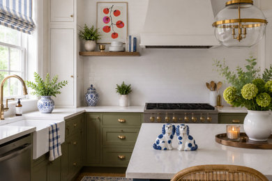 Example of a classic kitchen design in Other