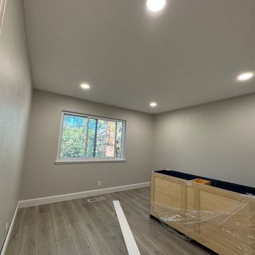 Home Remodel/ One Bath/paint/popcorn removal/LED Can lights/baseboards/Flooring