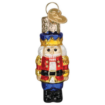 Old World Christmas Mini Nutcracker Soldier Blown Glass Holiday Tree Ornament